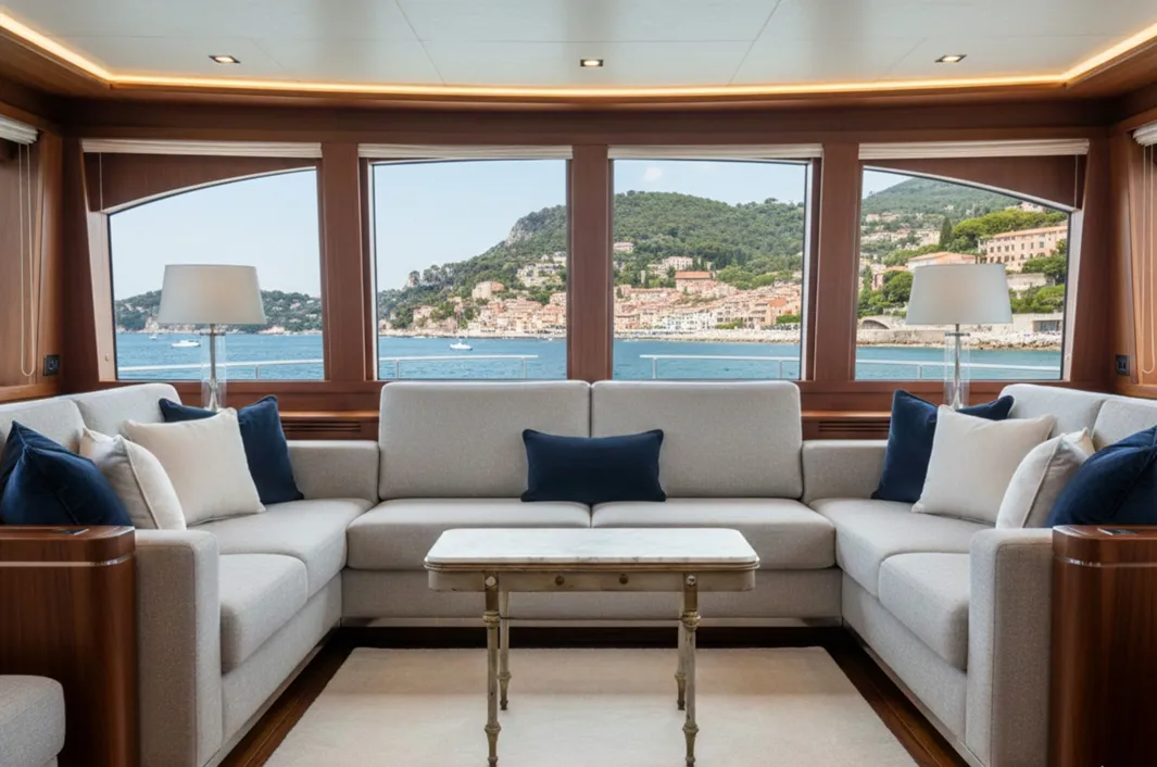 편안한 전망이 있는 고전 정원 테이블