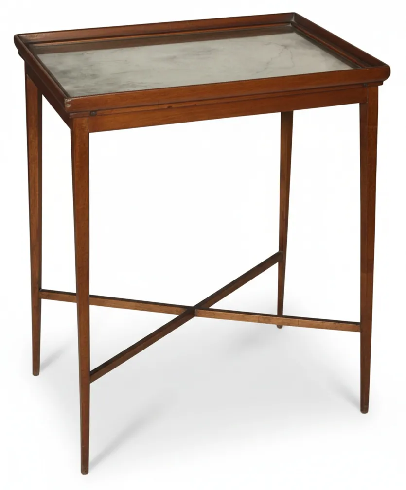 Mesa antiga Chanaux et Pelletier com design elegante e pernas finas.