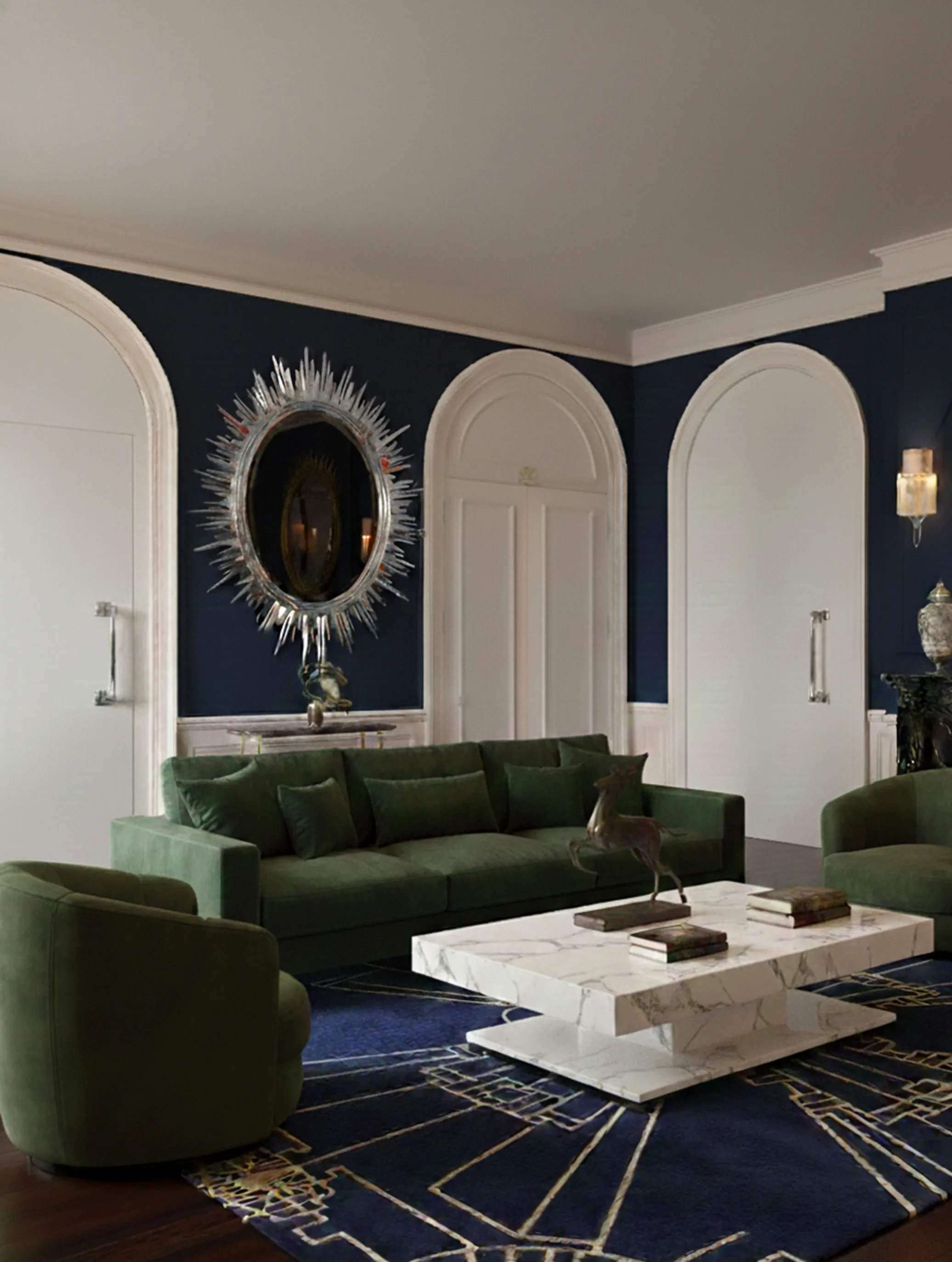 античные дверные ручки в элегантной обстановке