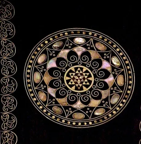 detalhe circular decorativo em um antigo escritório eugenio quarti