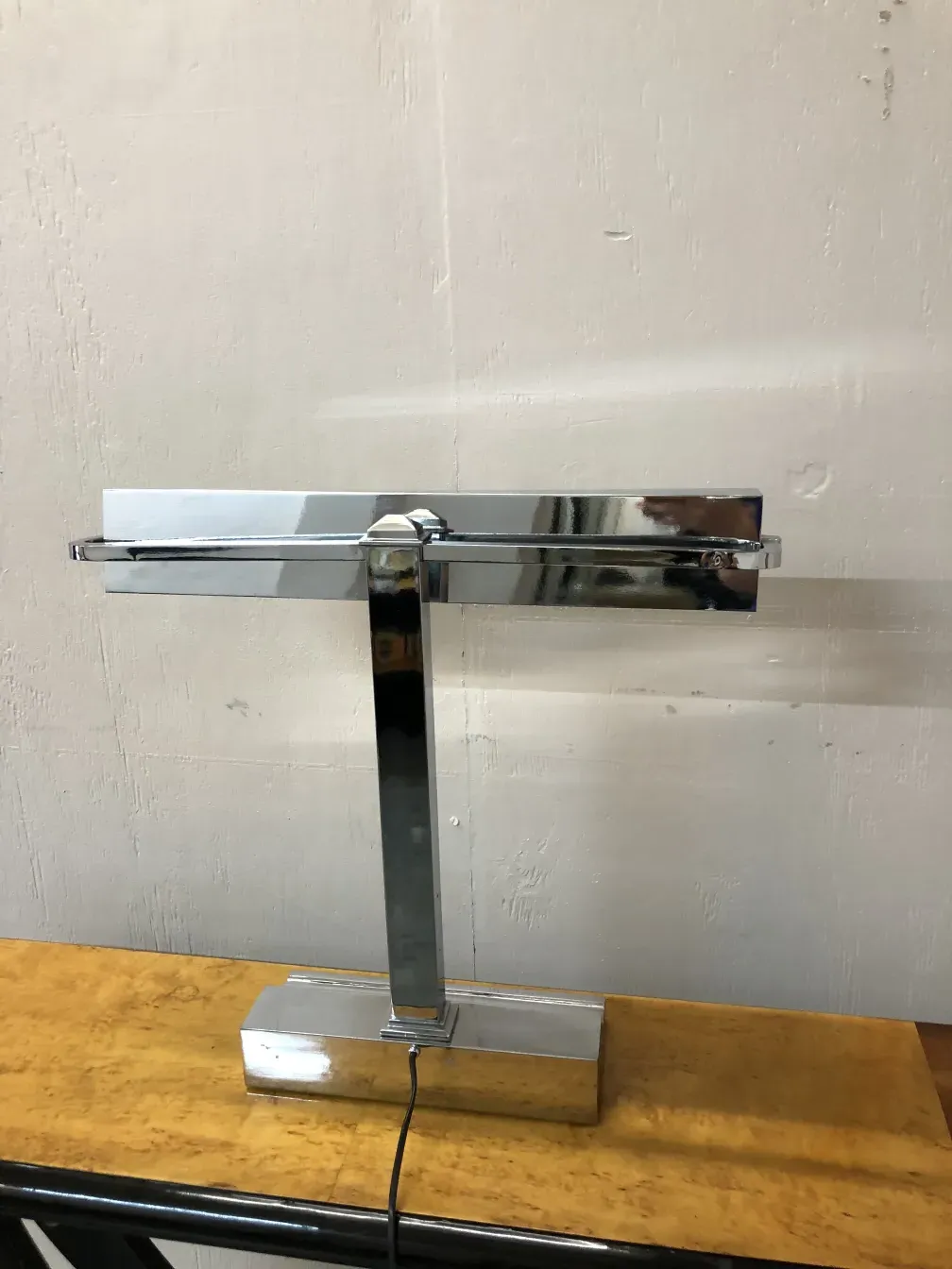 antique table lamp in Art Deco style with sleek base