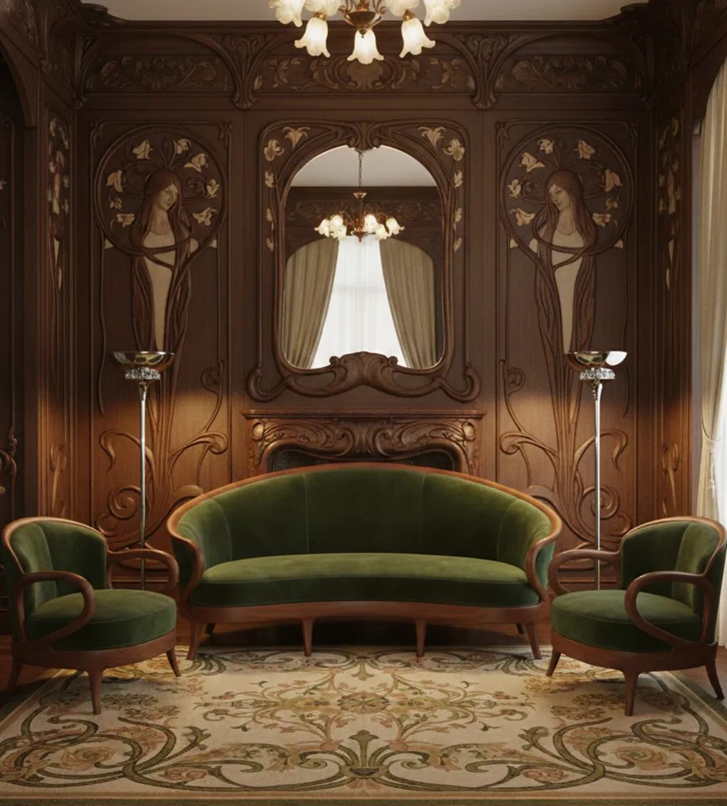 duas lampadas de piso antigas em um ambiente elegante