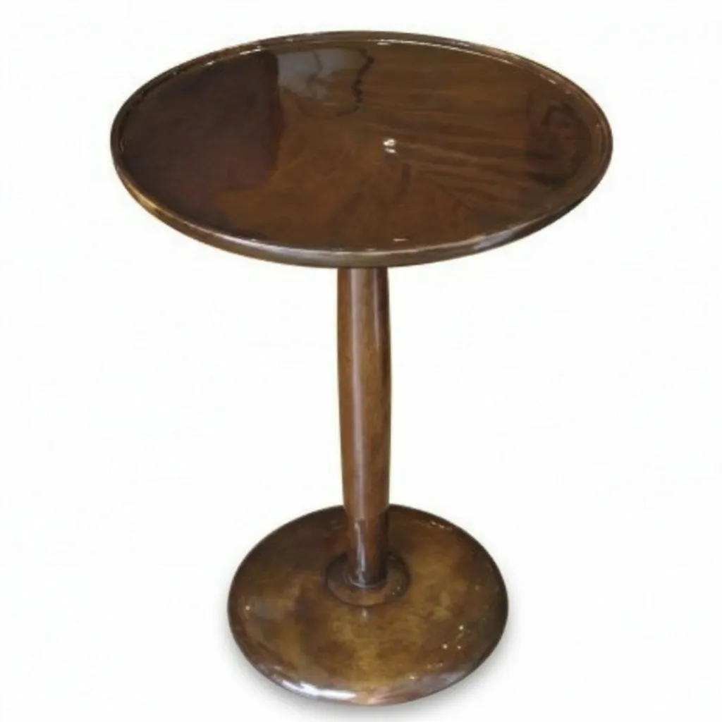 Antique round table with pedestal, nordiska kompaniet