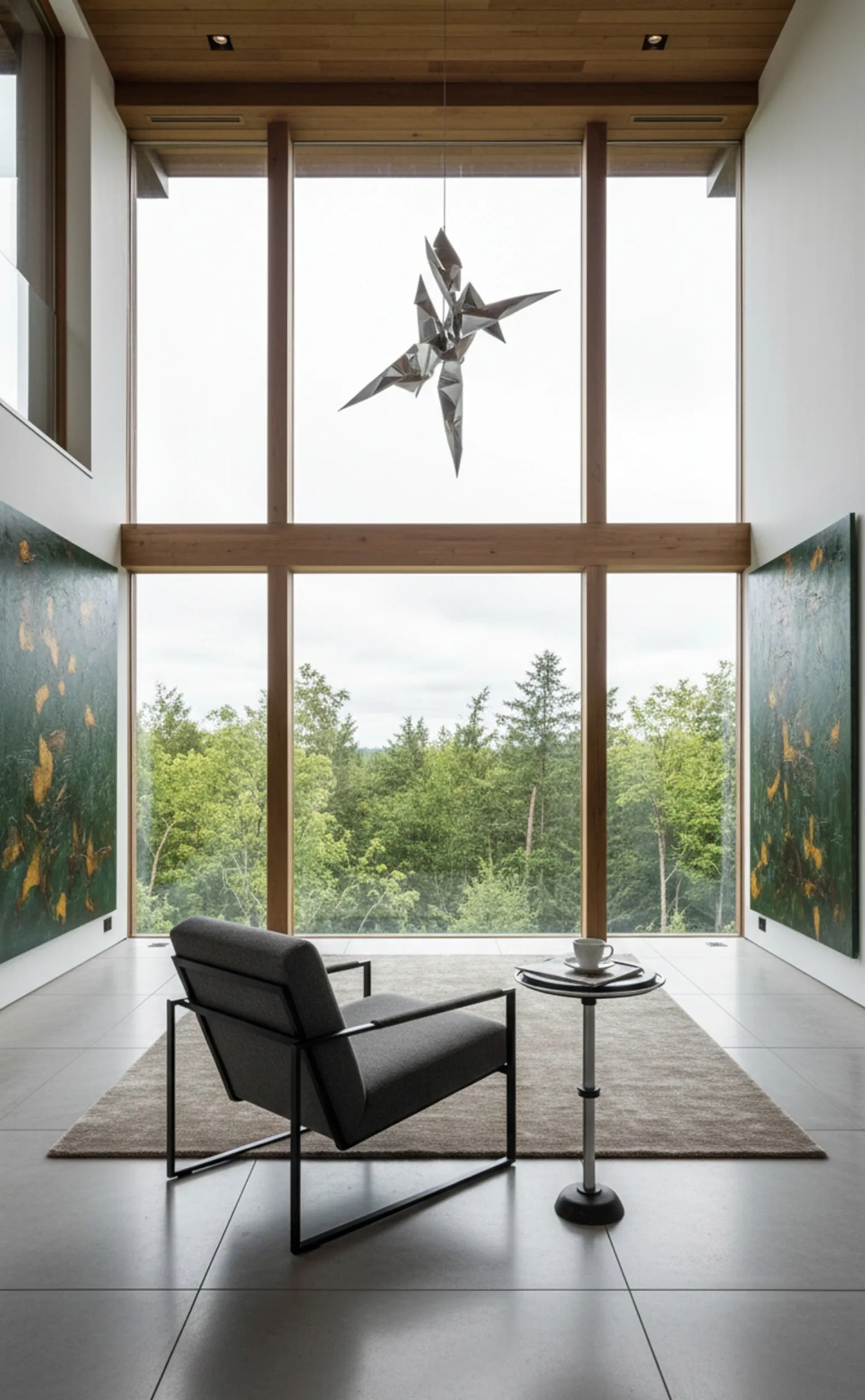 طاولة قديمة في غرفة مضيئة