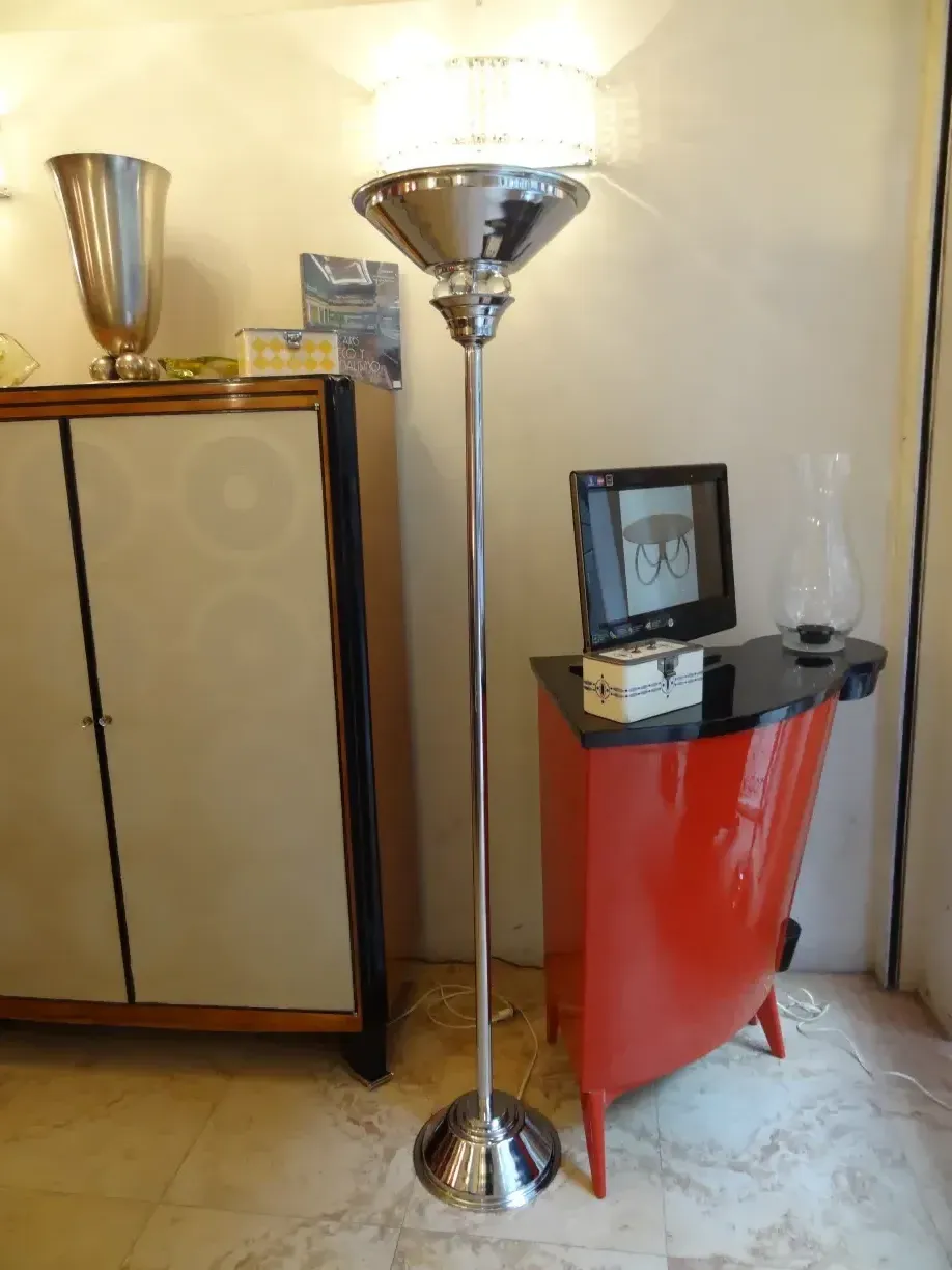 Set di 2 lampade da terra in stile Art Deco, luce brillante, perfette per la decorazione