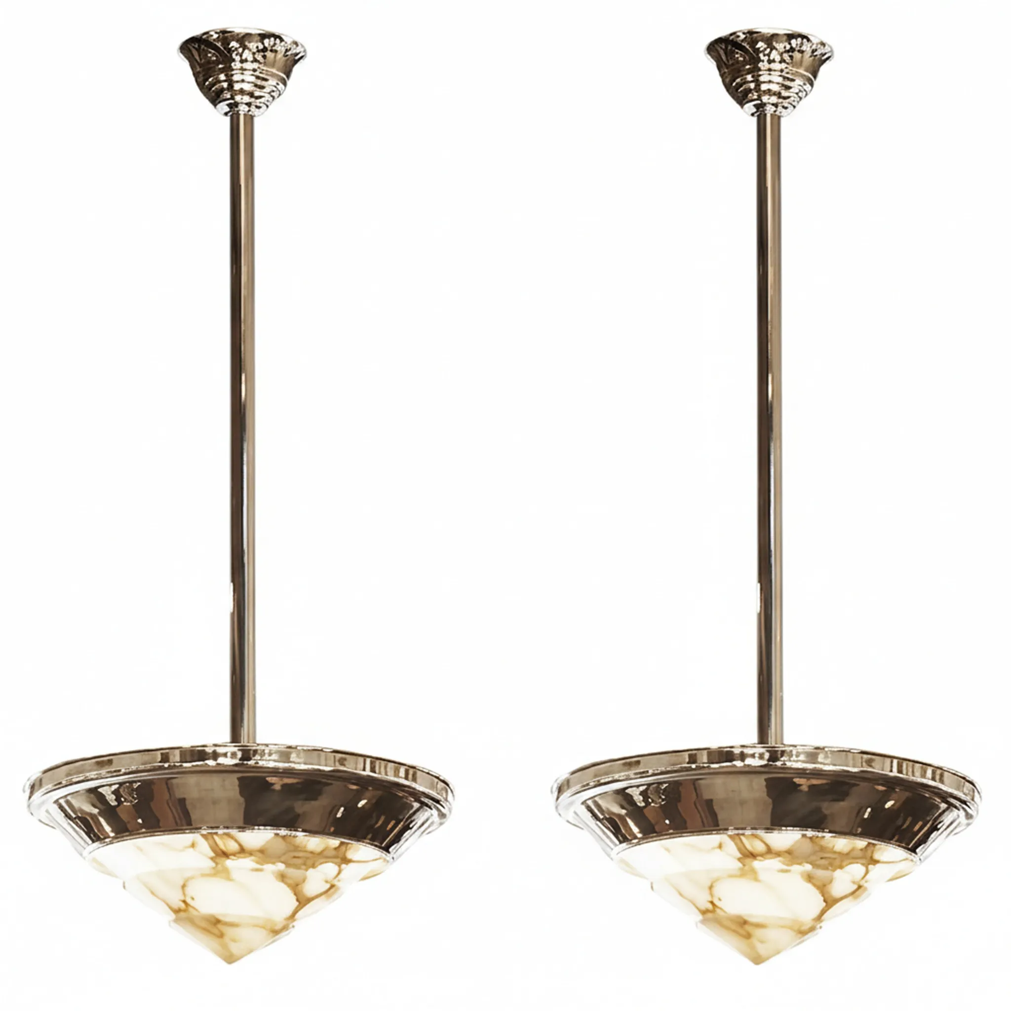 Set di 2 lampade a sospensione antique con design decorativo.