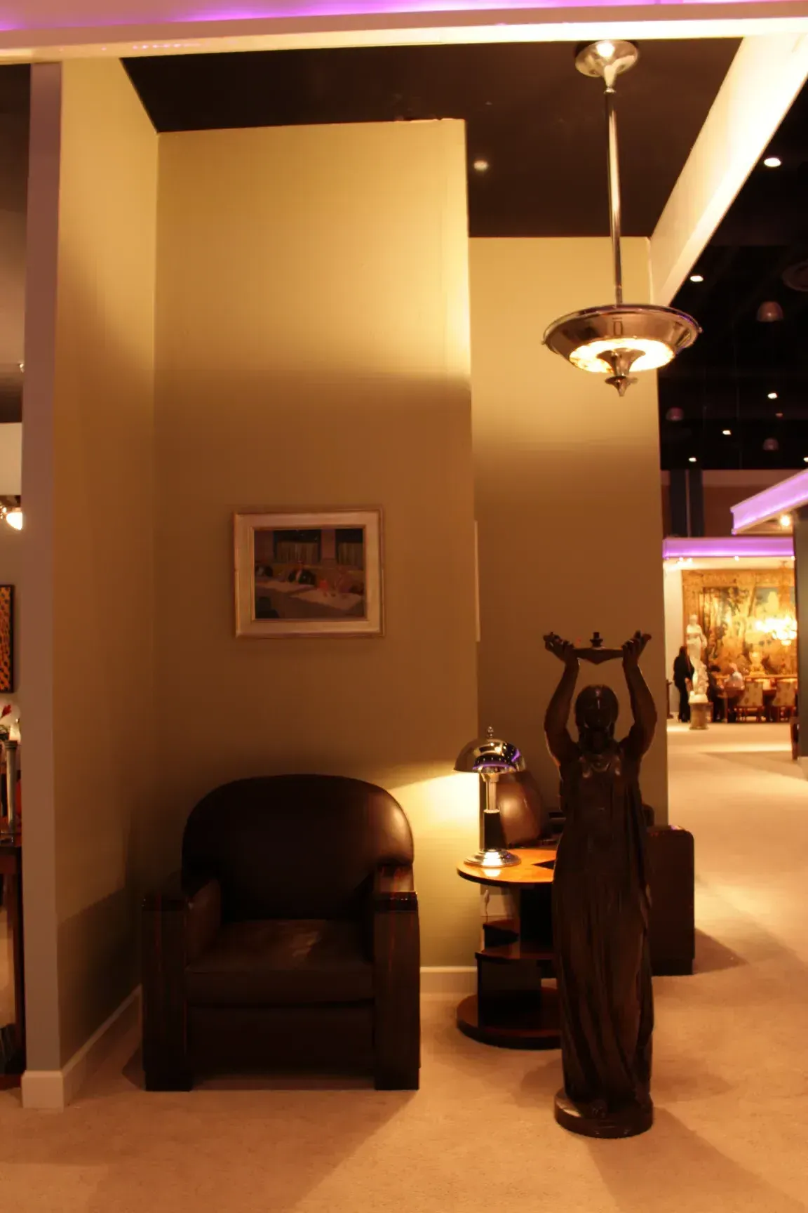 two antique hanging lamps in a decorative setting