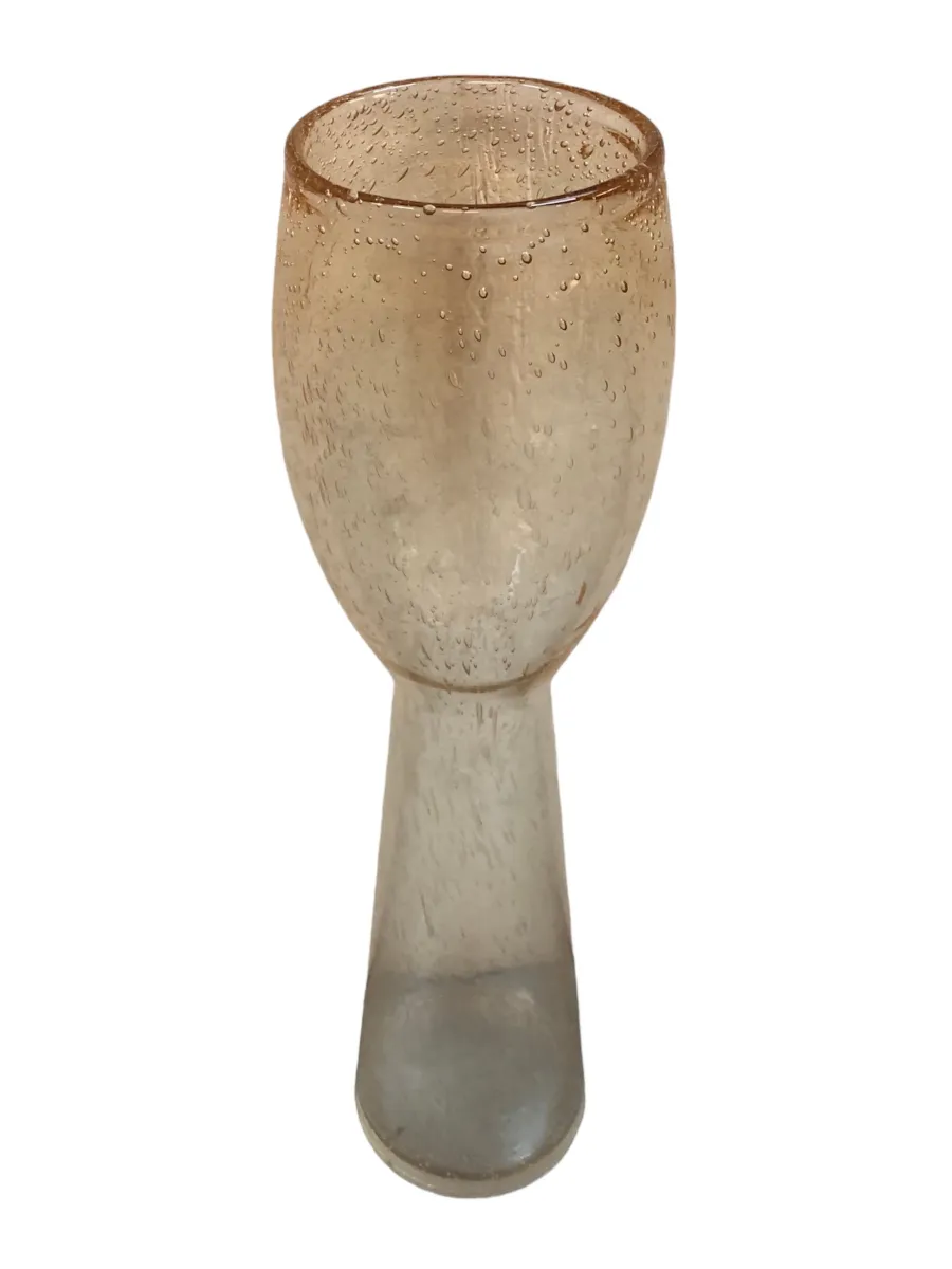 vaso antico murano con forma elegante in blu chiaro