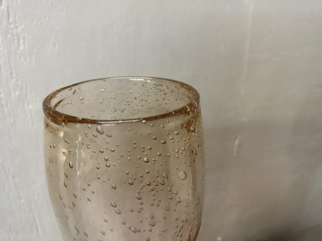 Two antique murano vase with air bubbles