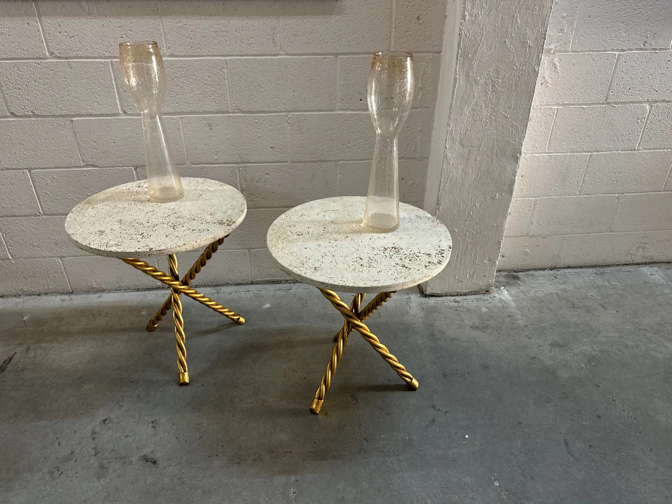 two antique Murano vases with elegant design