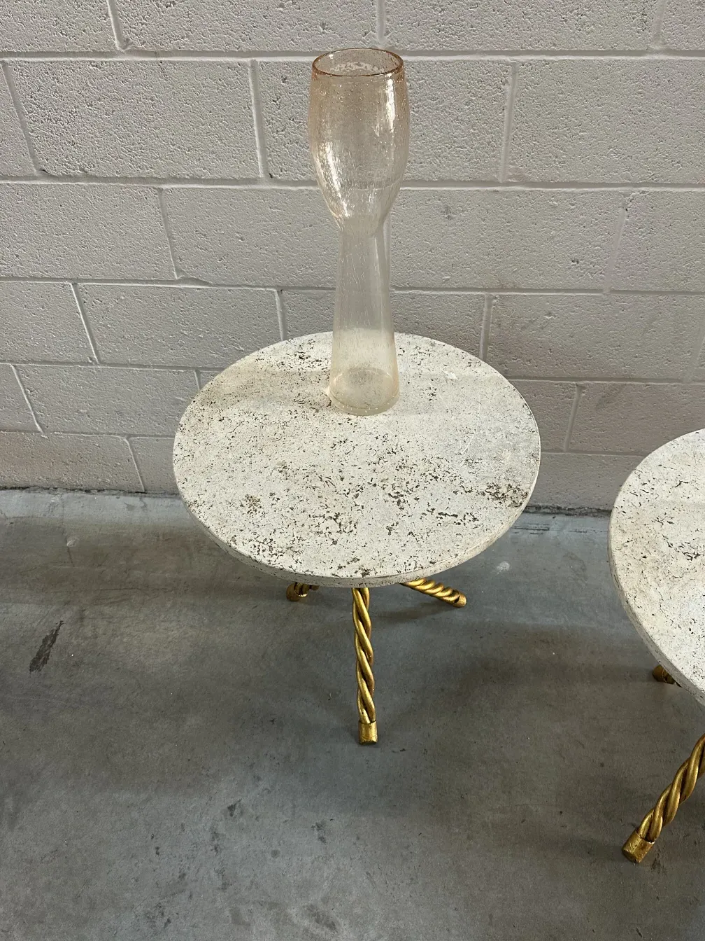 Elegant antique murano vases on a table