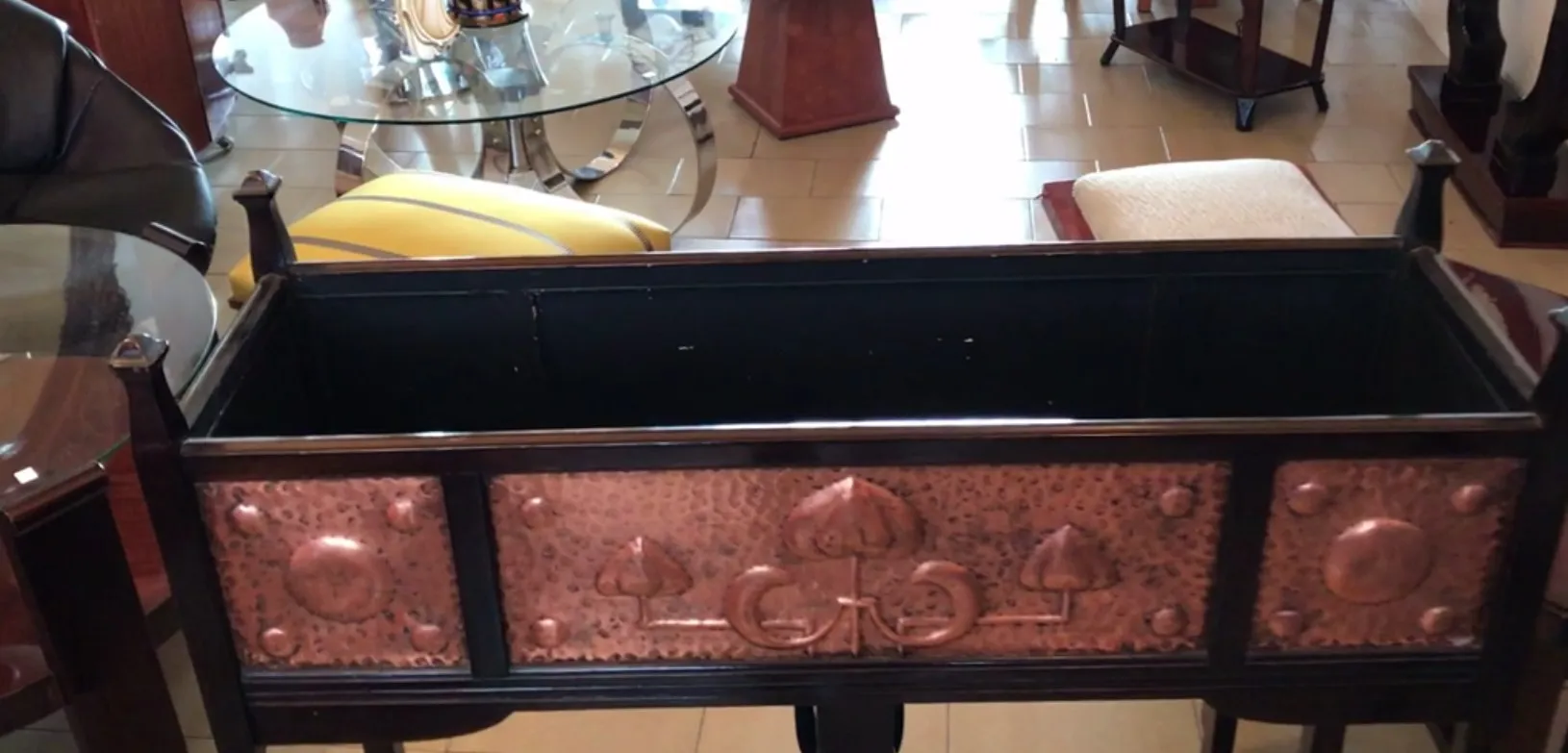 antique decorative console, relief details