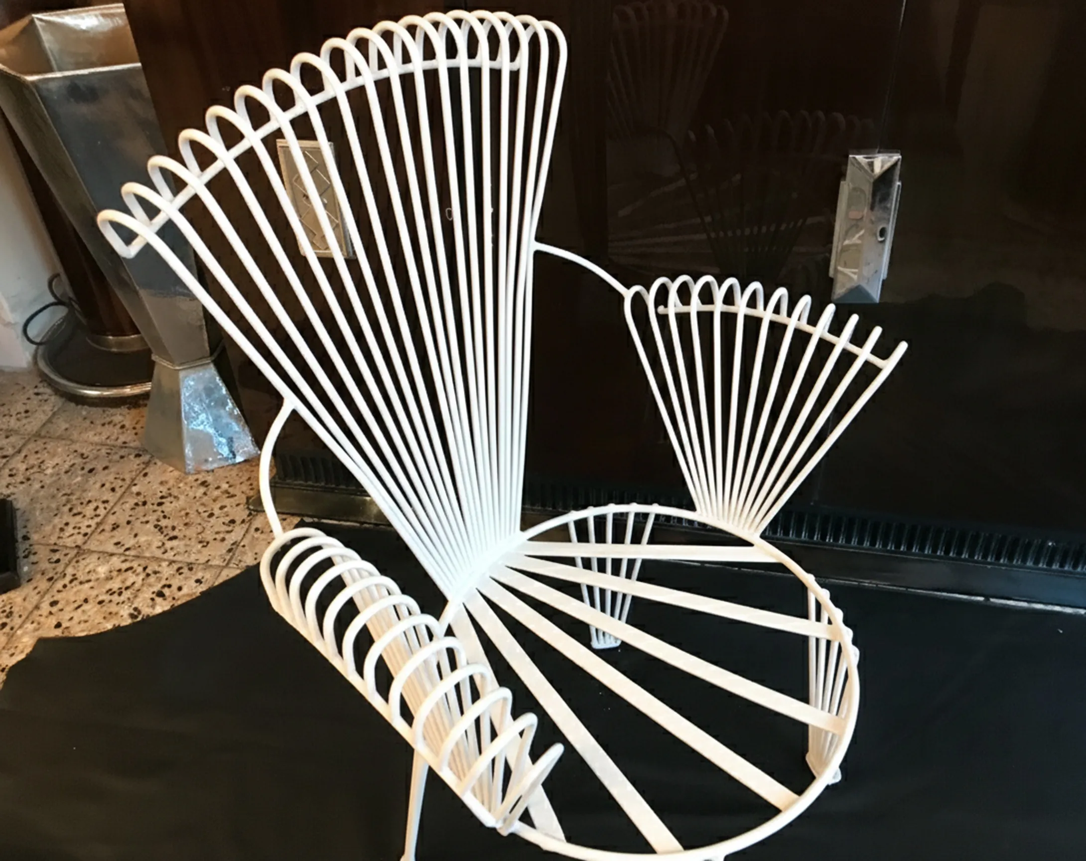 Antique garden armchairs with elegant and original design.