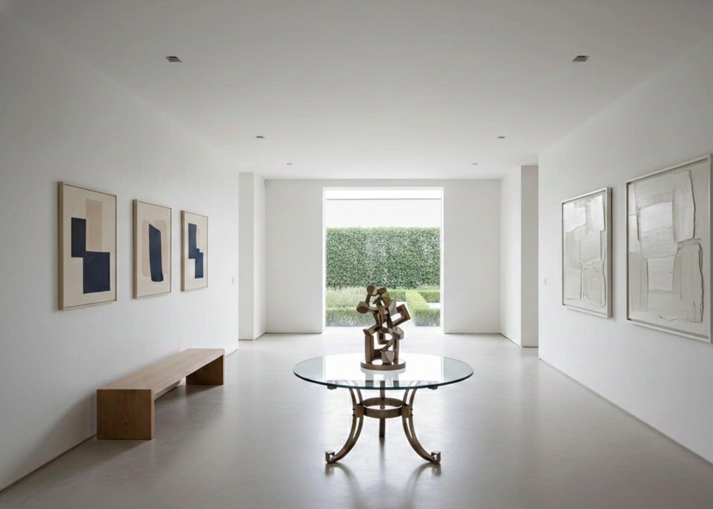 tavolo da pranzo antico per 6 persone in sala moderna