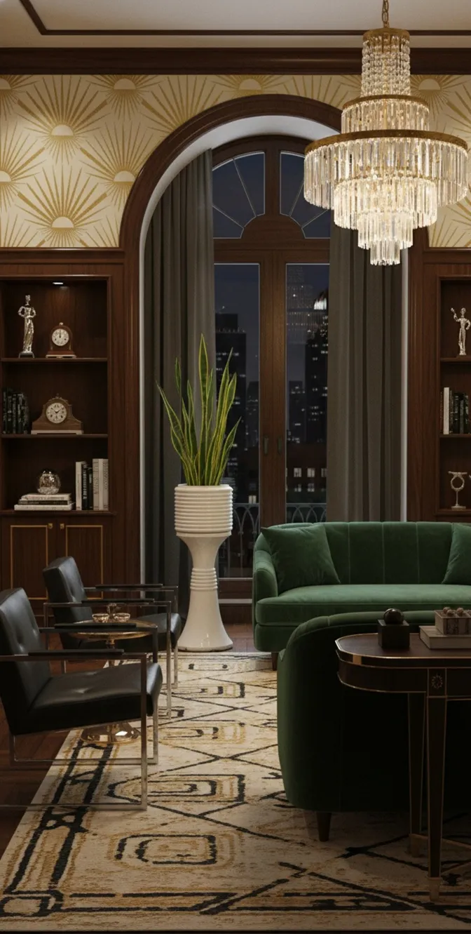 weißer antiker blumentopf mit grünen pflanzen in einem eleganten wohnzimmer