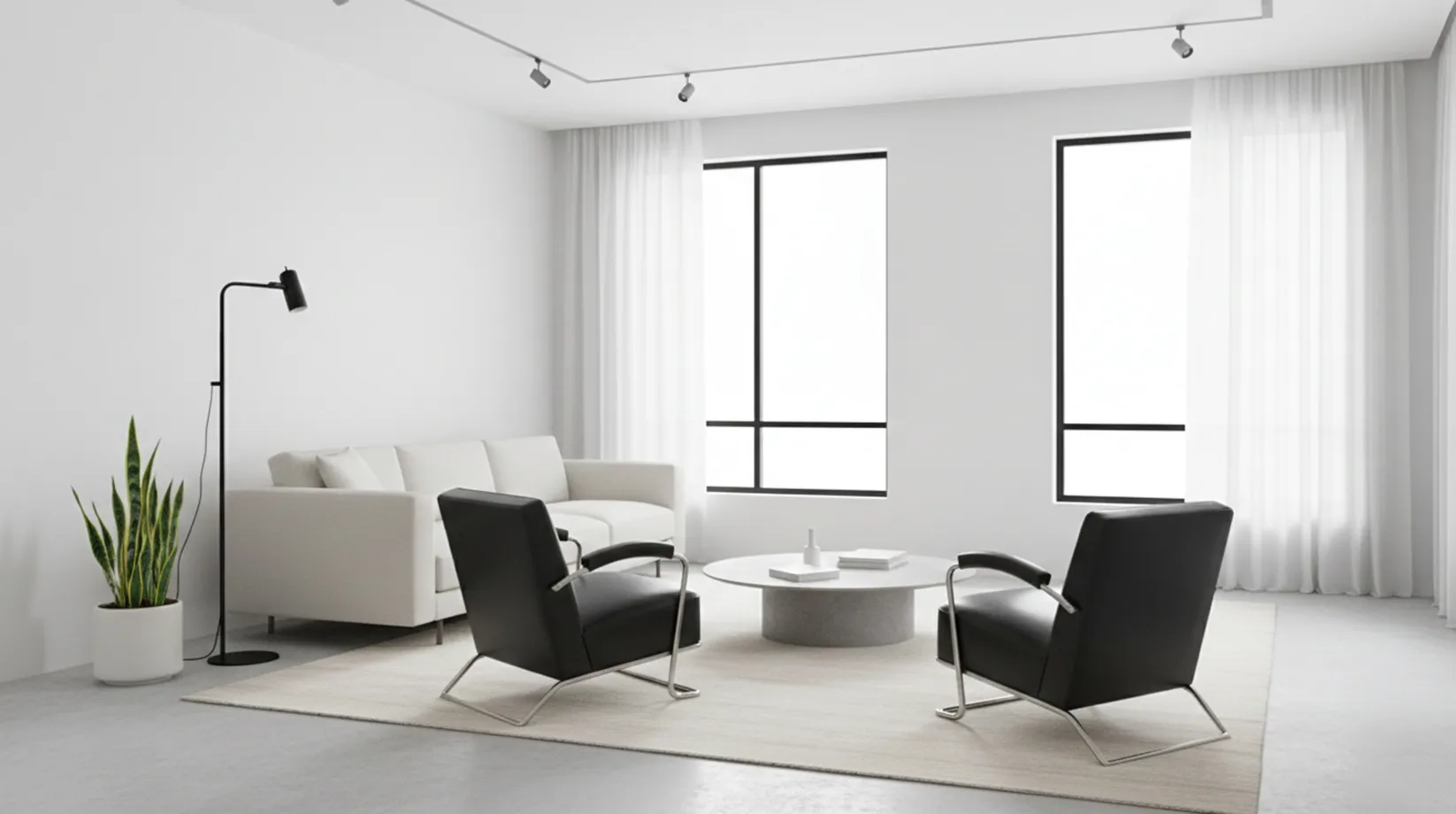 Duas poltronas antigas art deco em um ambiente moderno com plantas.