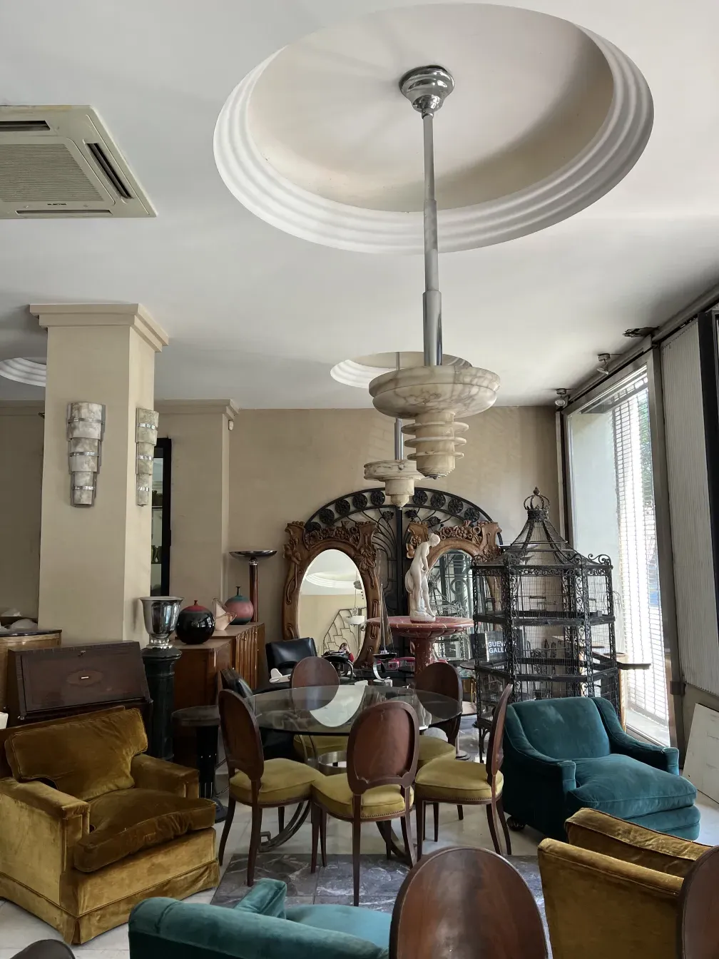 antique armchairs to be restored in an elegant setting