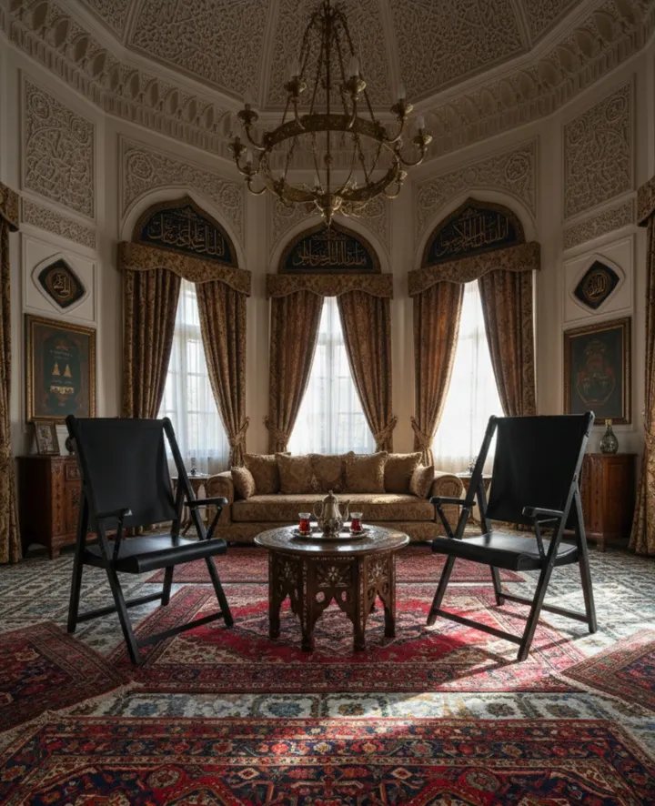 dos sillones antiguos en un ambiente clásico elegante