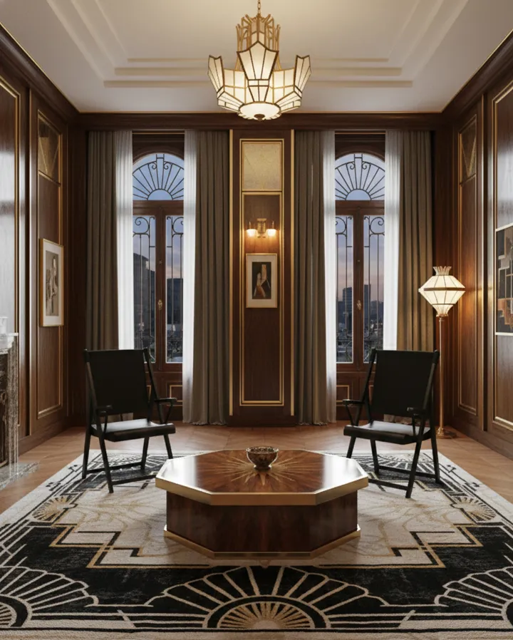 Dos sillones antiguos para restaurar en un elegante salón con arte y luz natural.