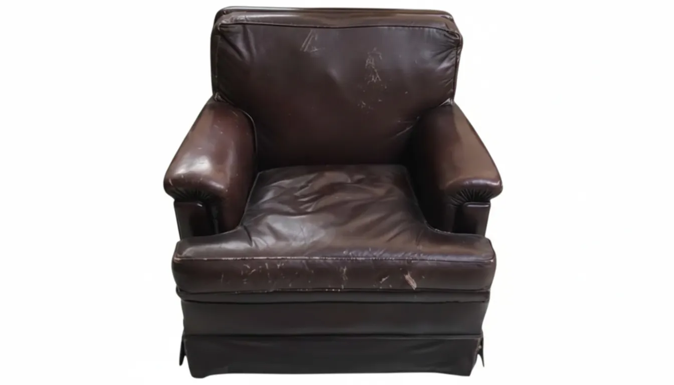 worn antique armchairs perfect for restoration in a classic setting