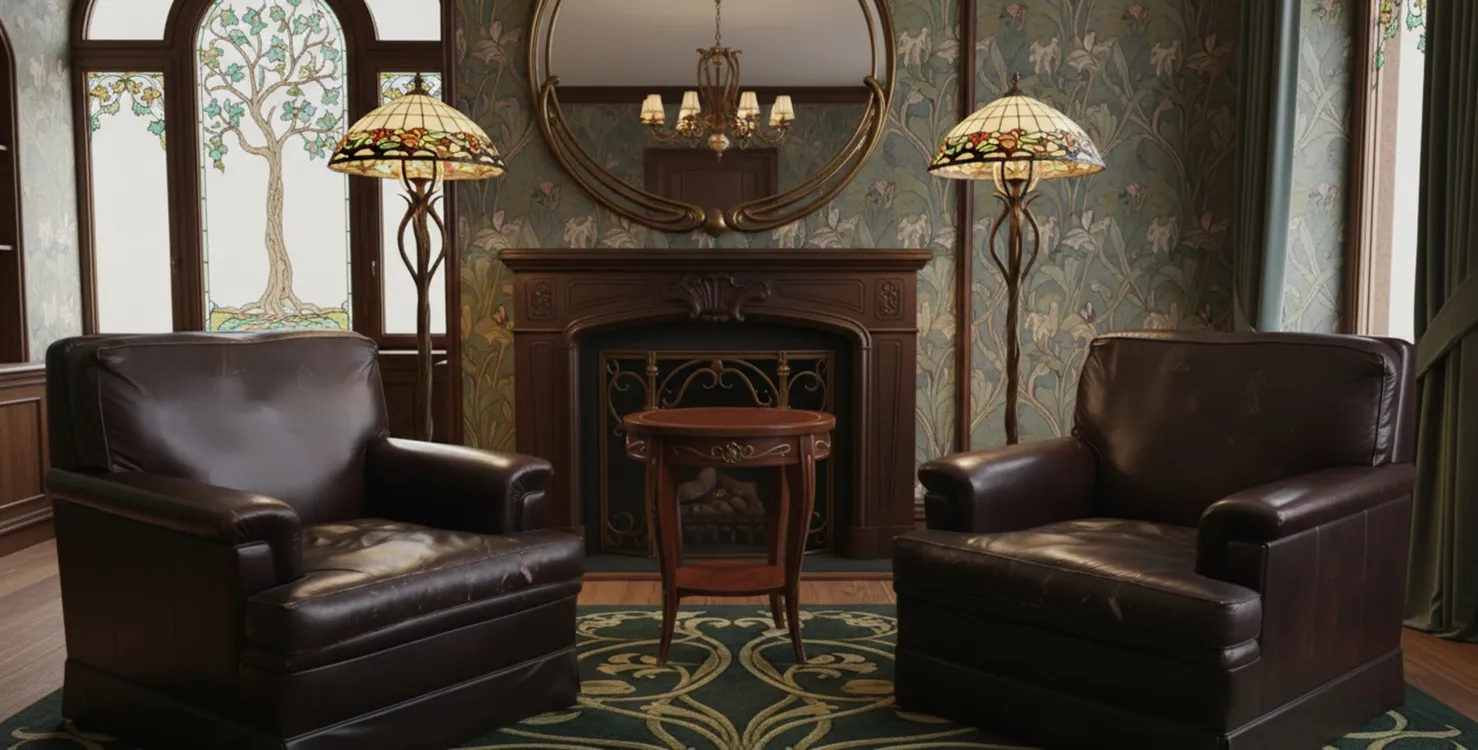 Two antique armchairs to be restored in a cozy atmosphere.