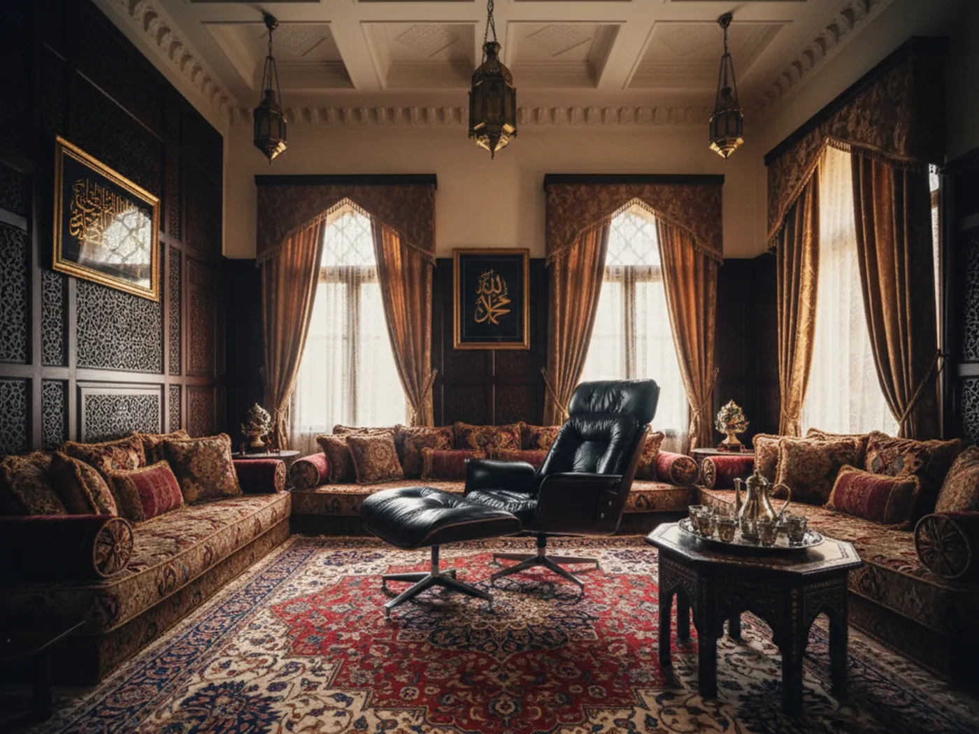 Poltrona antica da restaurare in un ambiente elegante.