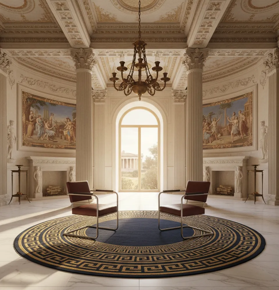 Dos sillones antiguos para restaurar en un ambiente clásico con adornos lujosos.