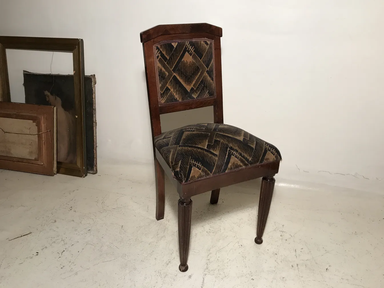 two antique chairs to restore with artistic style