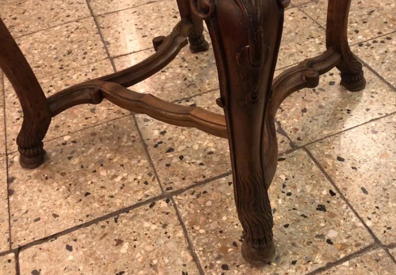 two antique chairs to restore in a neutral space