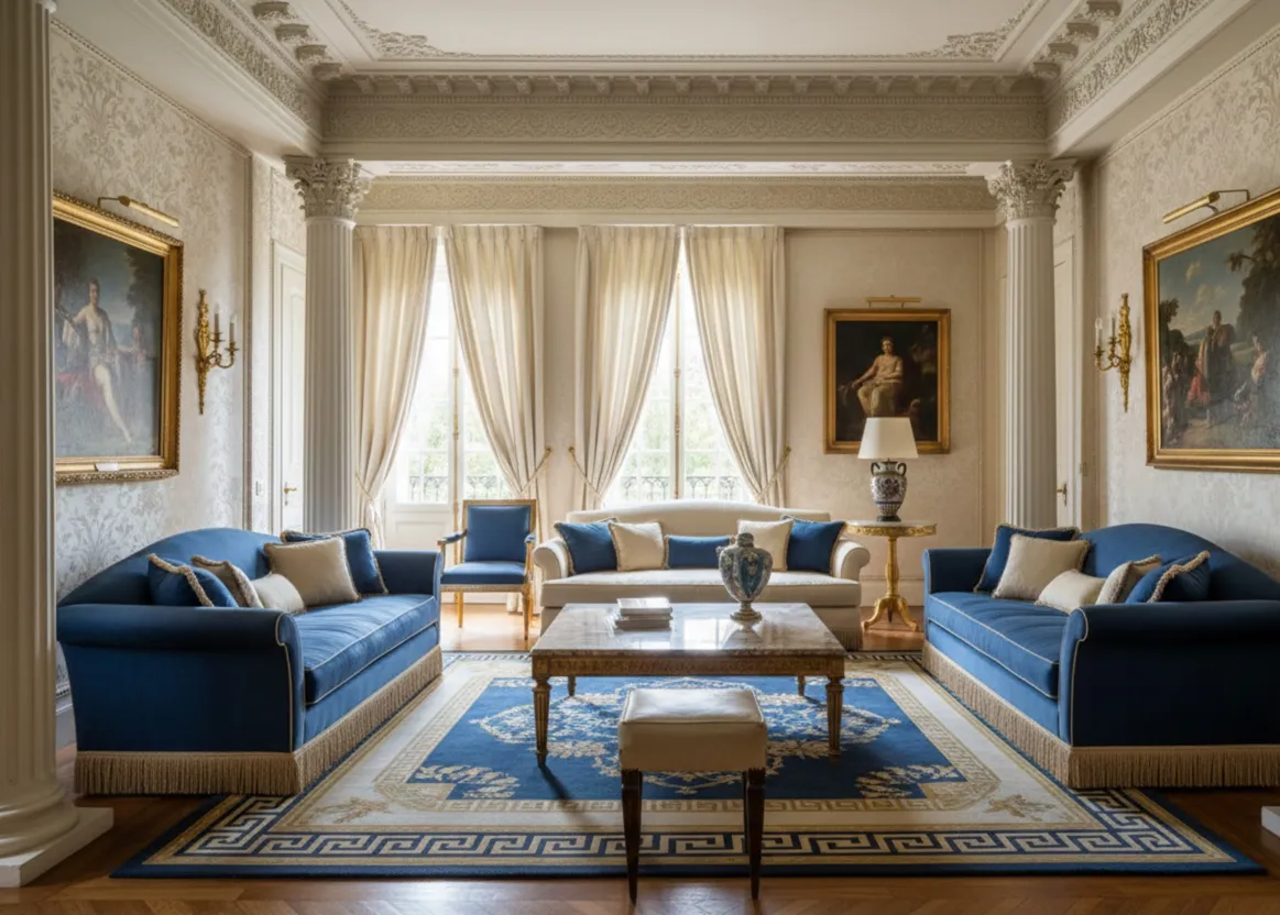 antiga banqueta em um ambiente elegante com design bonito