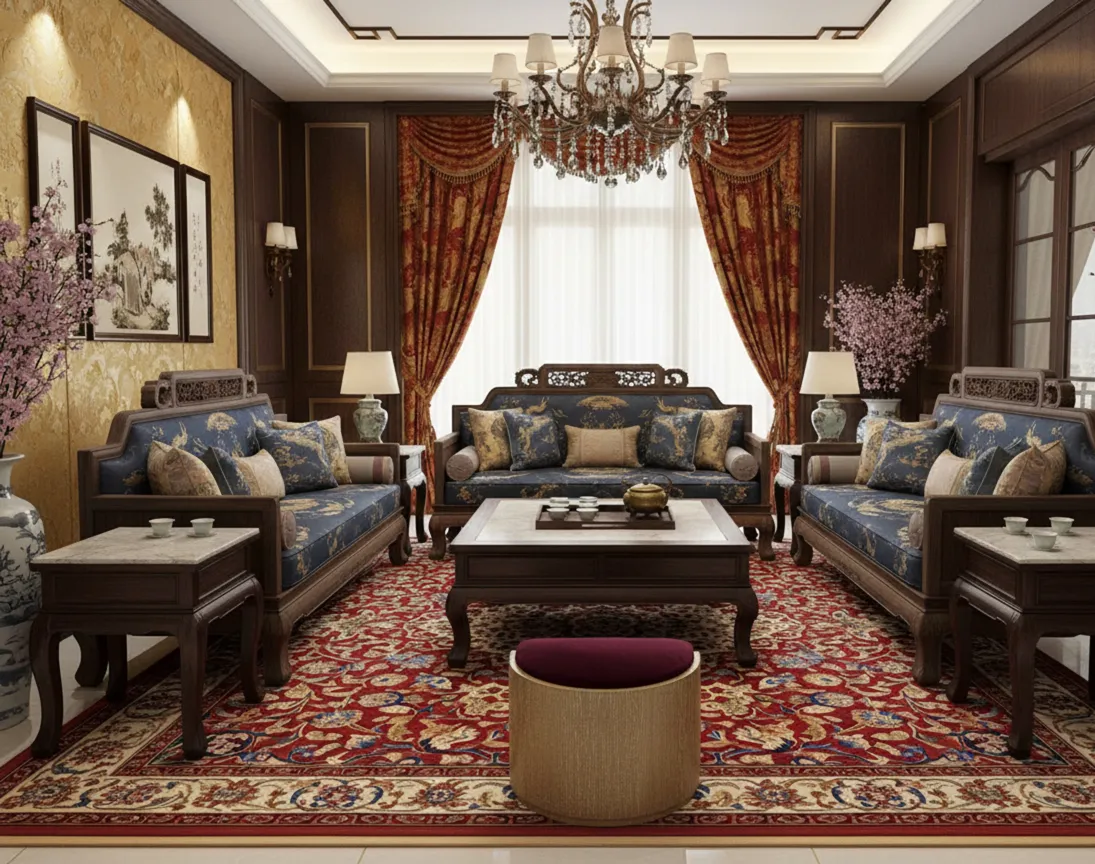 Sgabello antico colorato in un ambiente accogliente