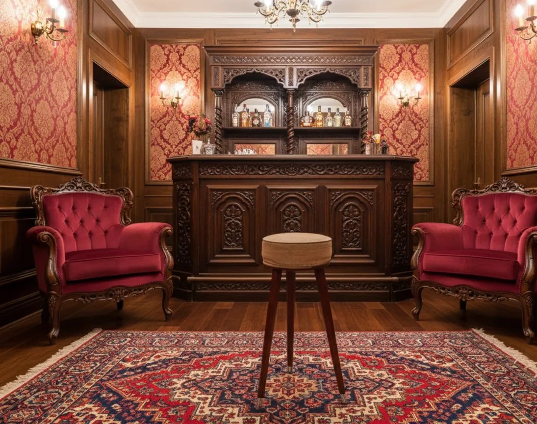 Antique sidewalk in classic style in an elegant room