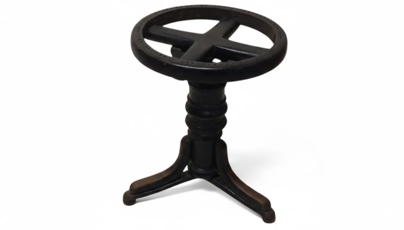 Antique Thonet sidewalk with a cross-shaped base, unique design.