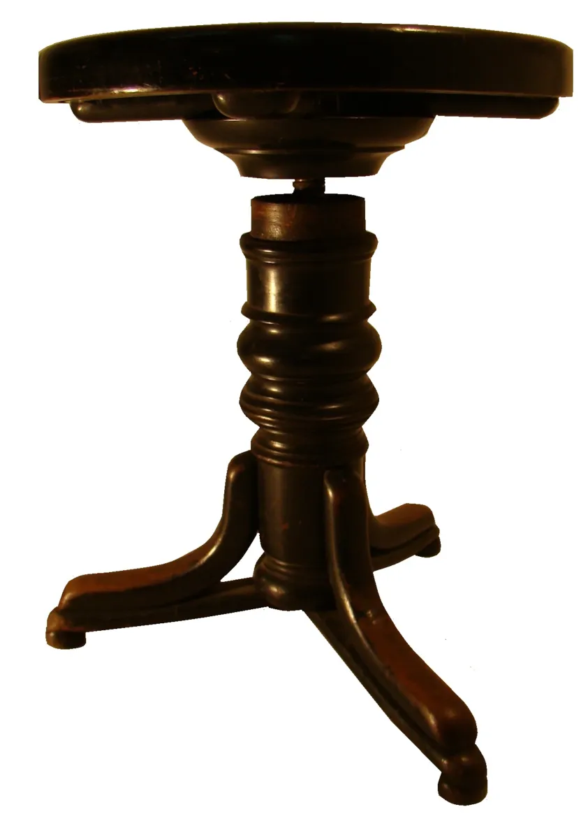 Antique thonet sidewalk stool with classic design and sturdy base, elegant surroundings