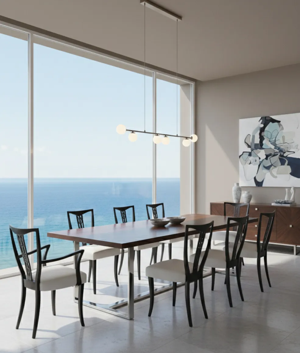 Ensemble de 6 chaises et 2 fauteuils antiquités avec un design classique