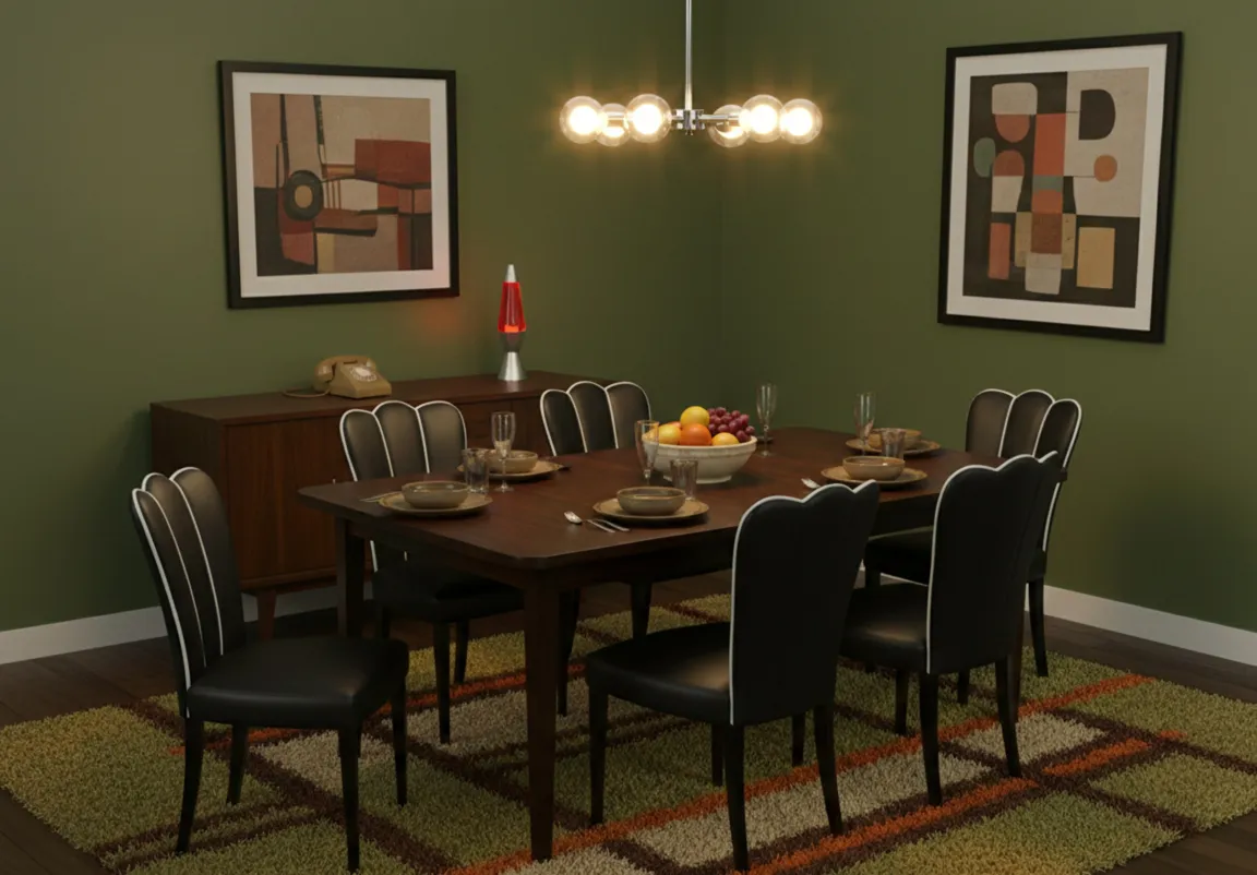 Conjunto de 6 sillas y 2 sillones antiguos en una sala de estar