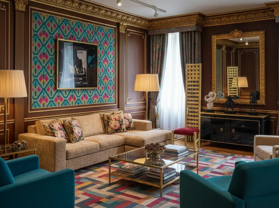 silla antigua de joseph hoffman en un salón elegante con decoraciones