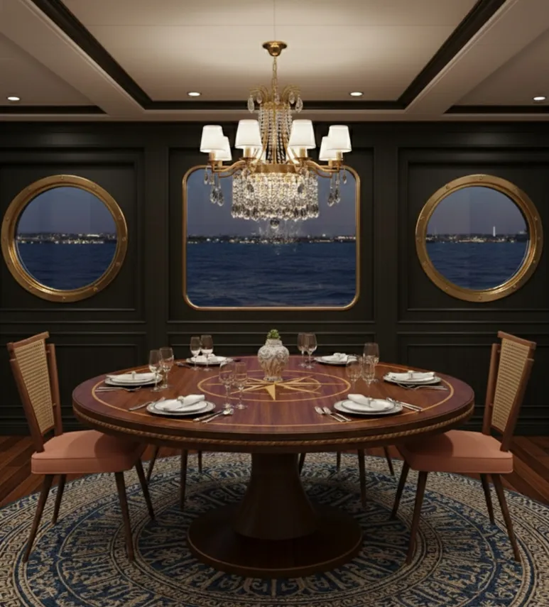 quattro sedie antiche pronte per essere restaurate in una sala da pranzo elegante