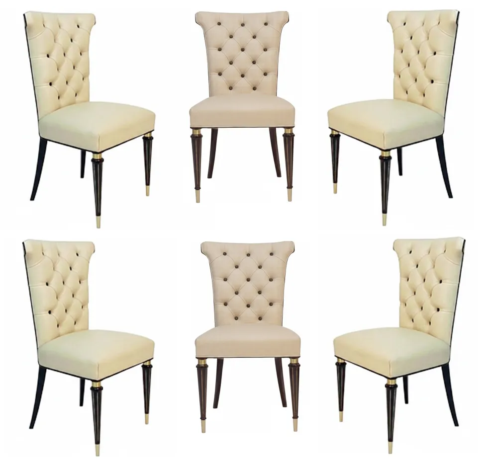 Set of 6 antique chairs to restore, stylish design
