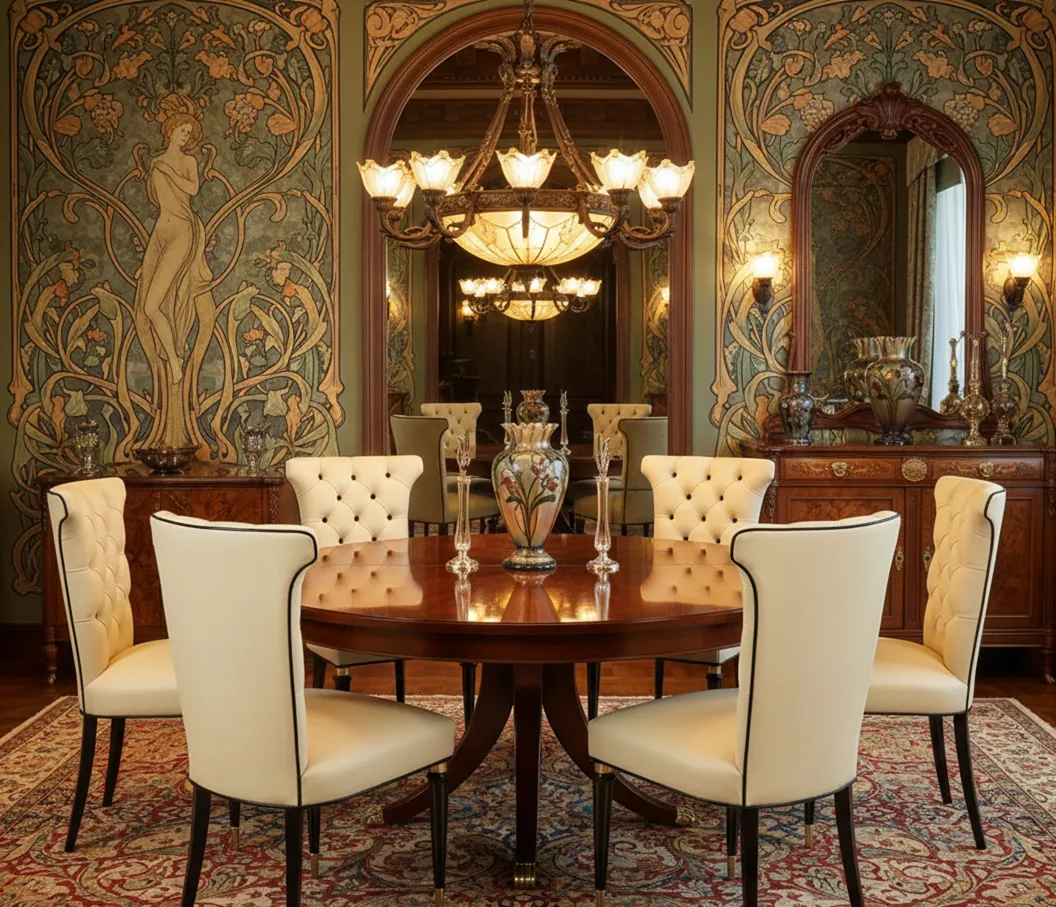 Ensemble de 6 chaises antiques à restaurer dans un cadre élégant