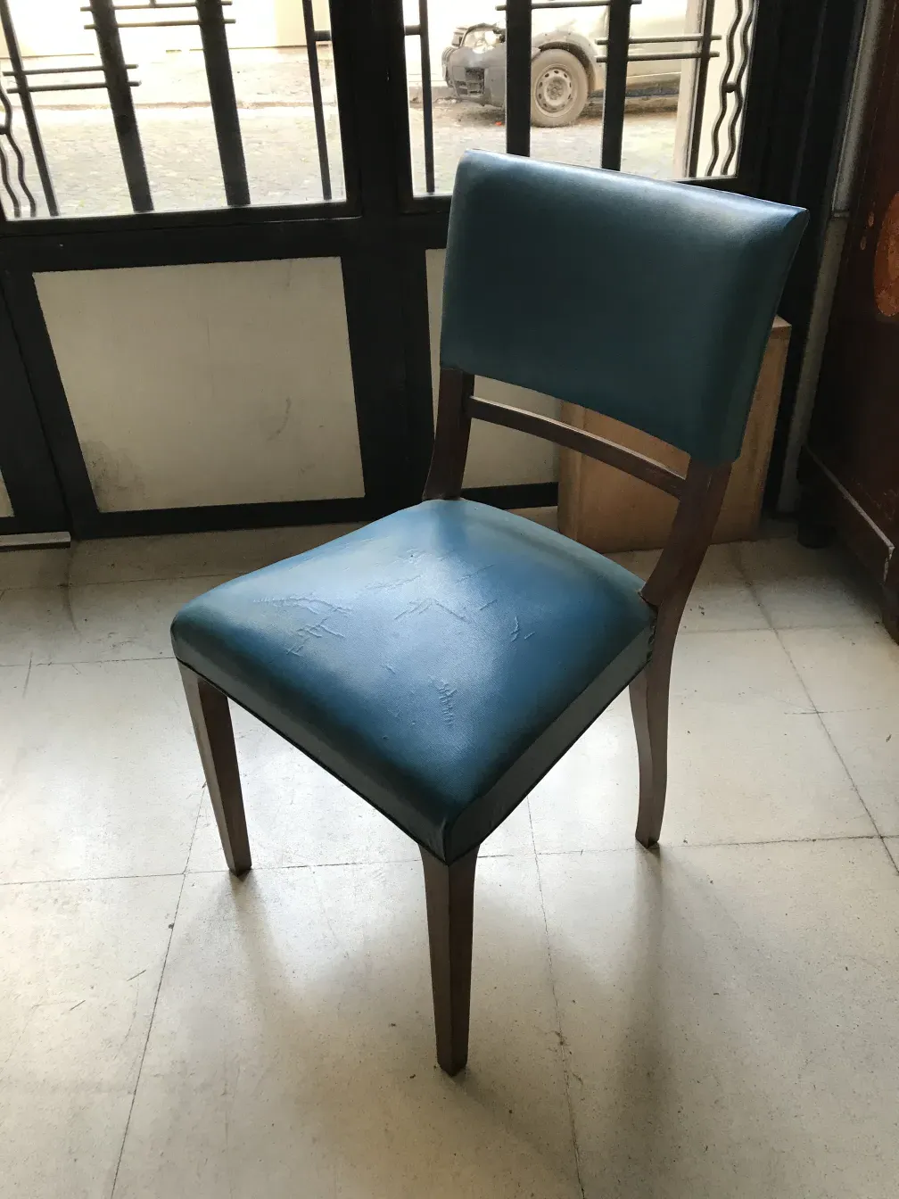 Antique chairs in a bright environment, visible details