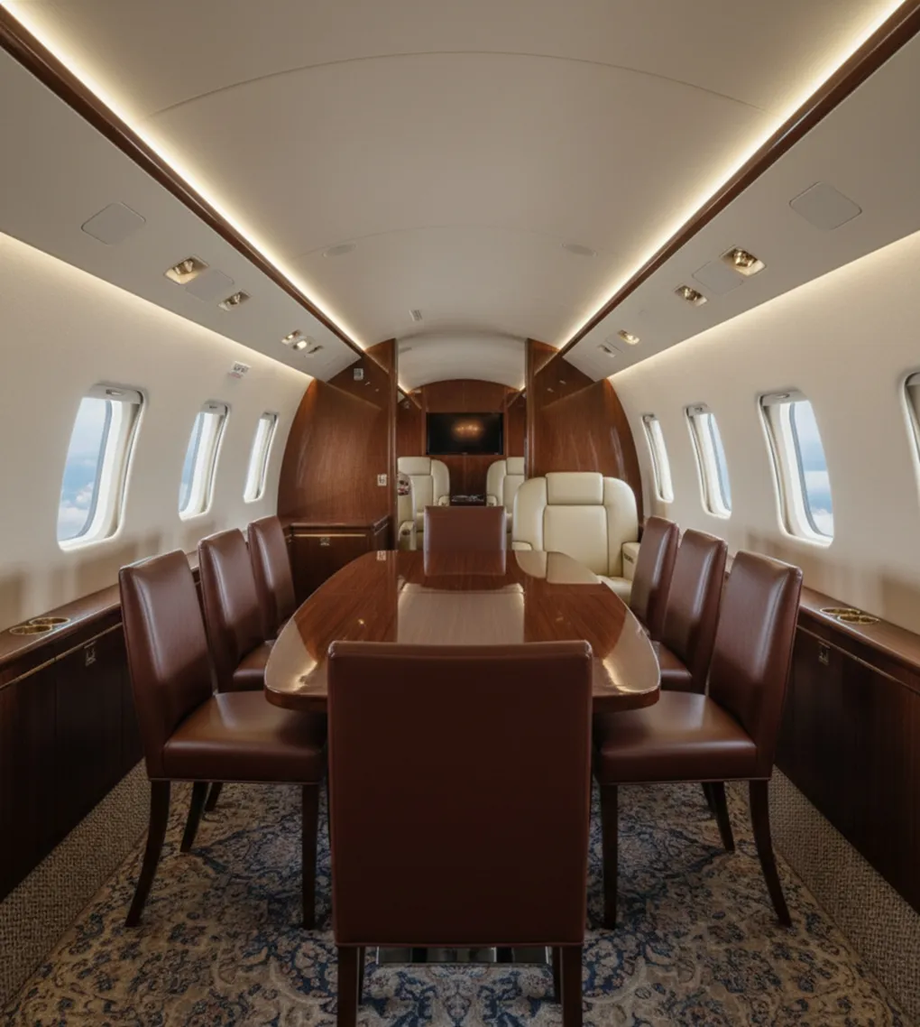 8 كراسي قديمة ضمن بيئة أنيقة مع طاولة