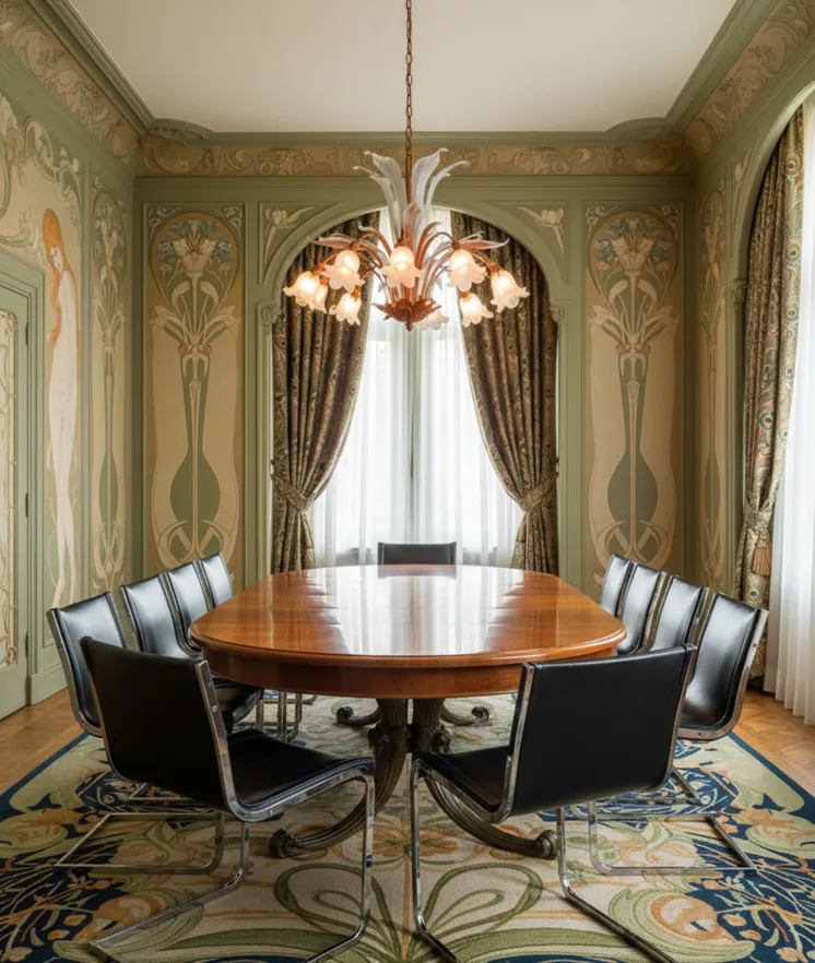 cadeiras antigas para restaurar em uma sala de jantar elegante