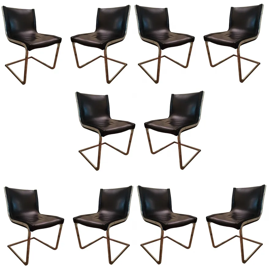 ten antique chairs on white background, modern design