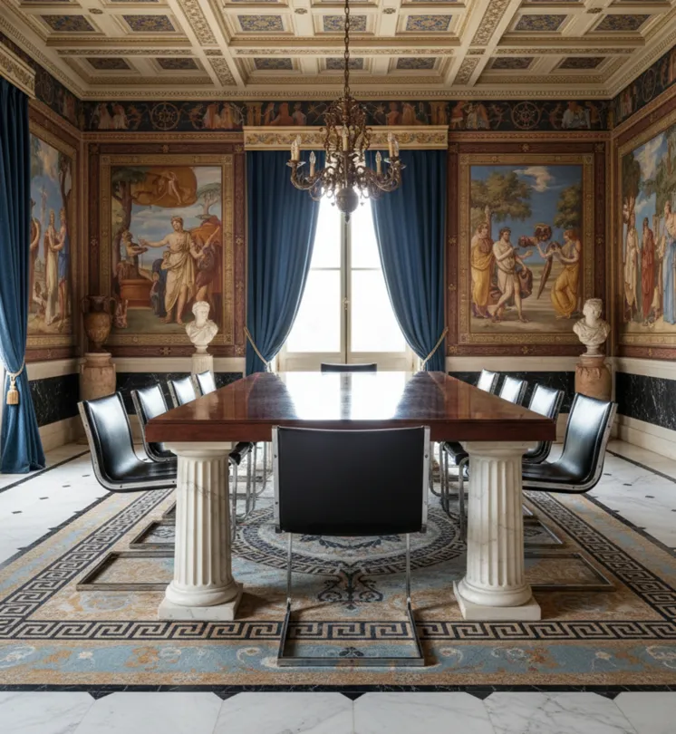 10 sillas antiguas en un elegante entorno restaurativo