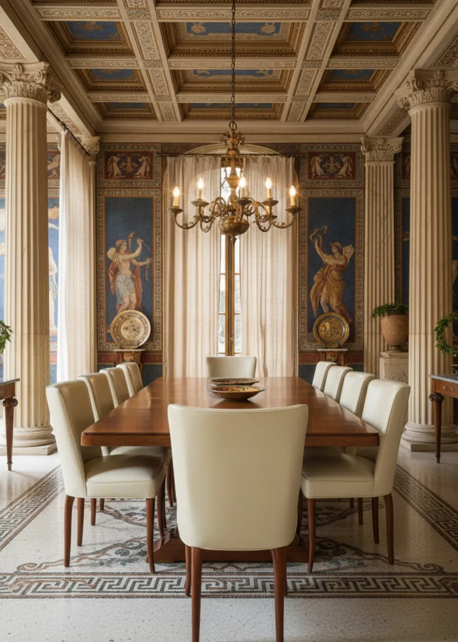 Ensemble de 10 chaises antiques prêtes à restaurer dans une salle à manger élégante