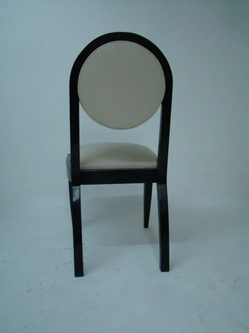 Side view of 12 antique chairs with a simple and clean design, perfect for restoration.
