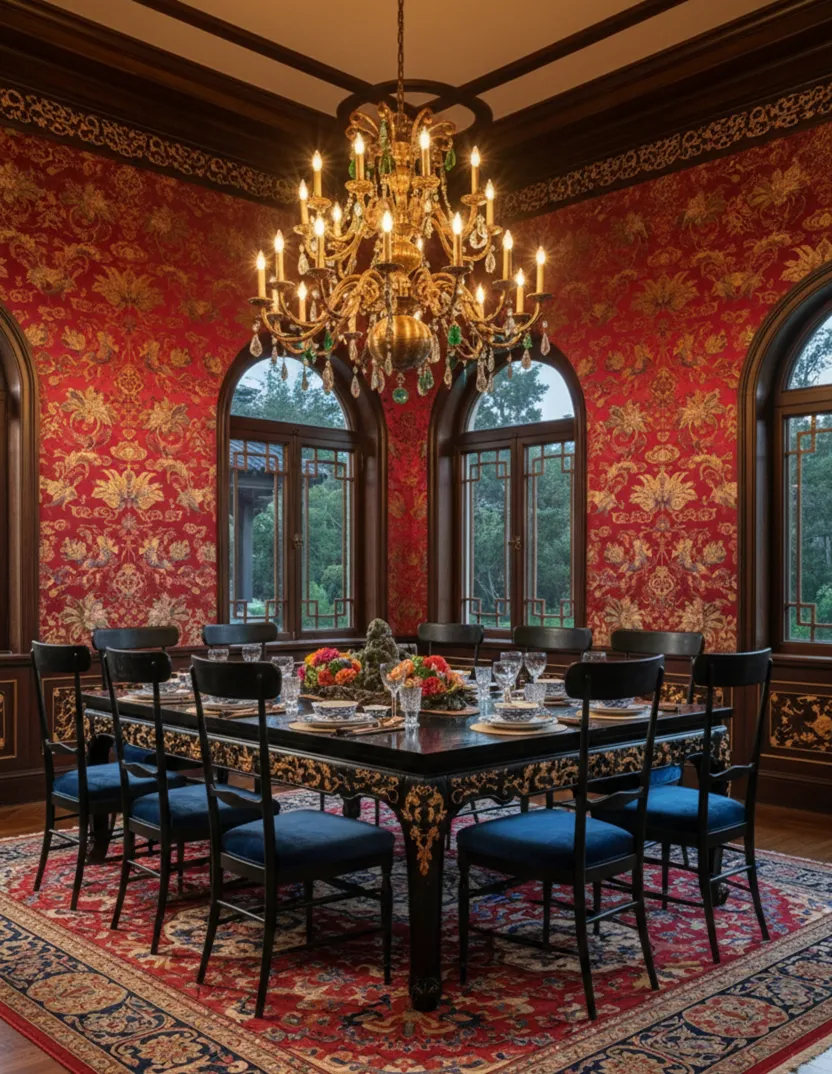 مجموعة من 10 كراسي قديمة كولومبو ساغوينتي تشياري في طعام أنيق.