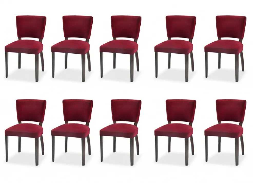 10 sillas antiguas de color rojo, ideales para restauración