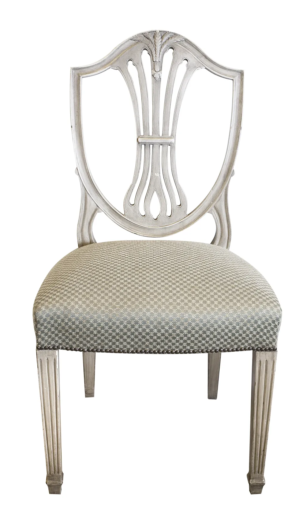 Ensemble de 10 chaises anciennes maison jansen, élégantes et prêtes à être restaurées, avec un dossier distinctif